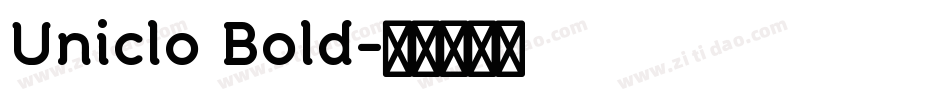 Uniclo Bold字体转换